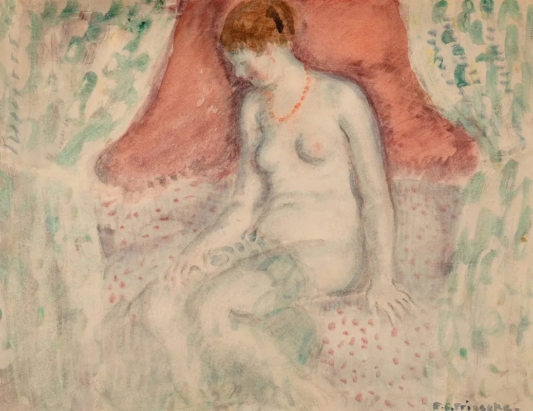 Nude 20 Wall Art by Frederick Carl Frieseke - High-Resolution Digital Print