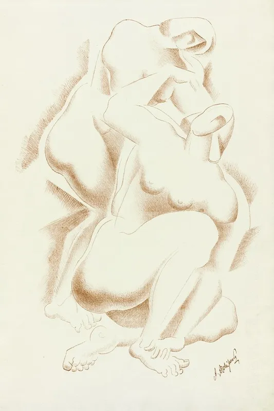 Nude 4 2 Wall Art by After Auguste Rodin - High-Resolution Digital Print