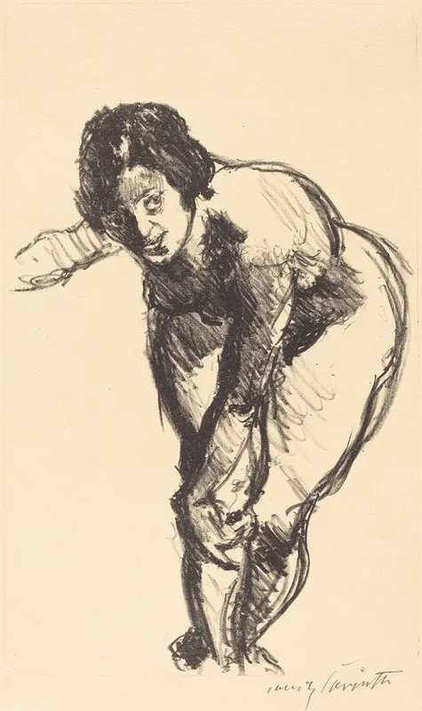 Nude Bending Forward Gebeugter Akt Wall Art by Lovis Corinth - High-Resolution Digital Print