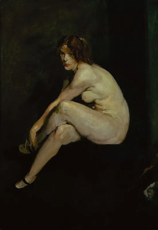 Nude Girl Miss Leslie Hall Wall Art by George Wesley Bellows - High-Resolution Digital Print
