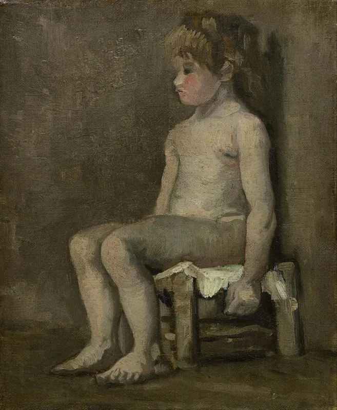 Nude Girl Seated Wall Art by Vincent van Gogh - High-Resolution Digital Print