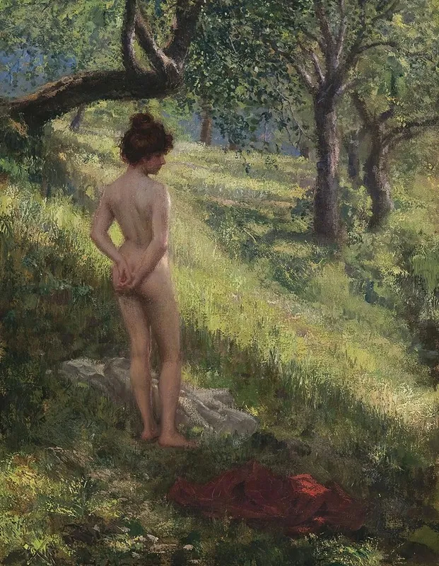 Nude In A Glade Wall Art by Hermann Moest - High-Resolution Digital Print
