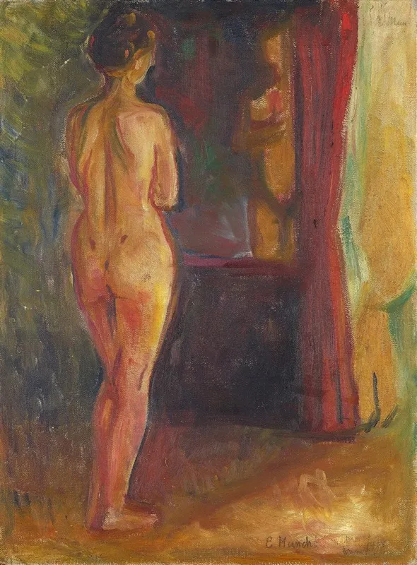 Nude In Front Of The Mirror