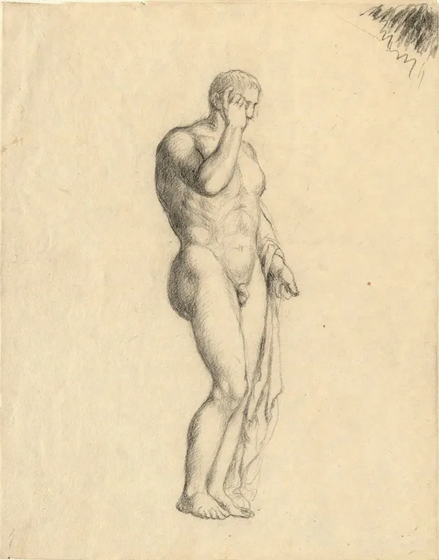 Nude Male Figure 3 Wall Art by John Trumbull - High-Resolution Digital Print