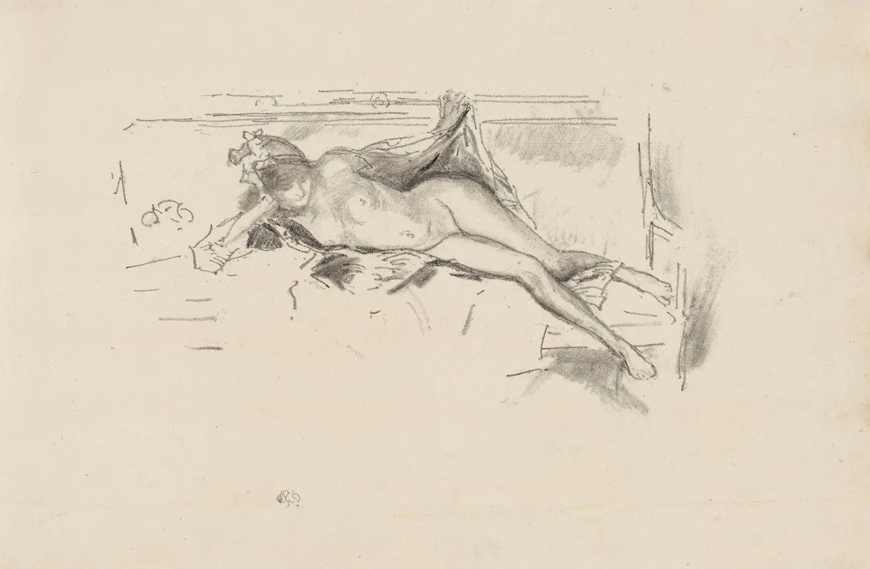 Nude Model Reclining 2