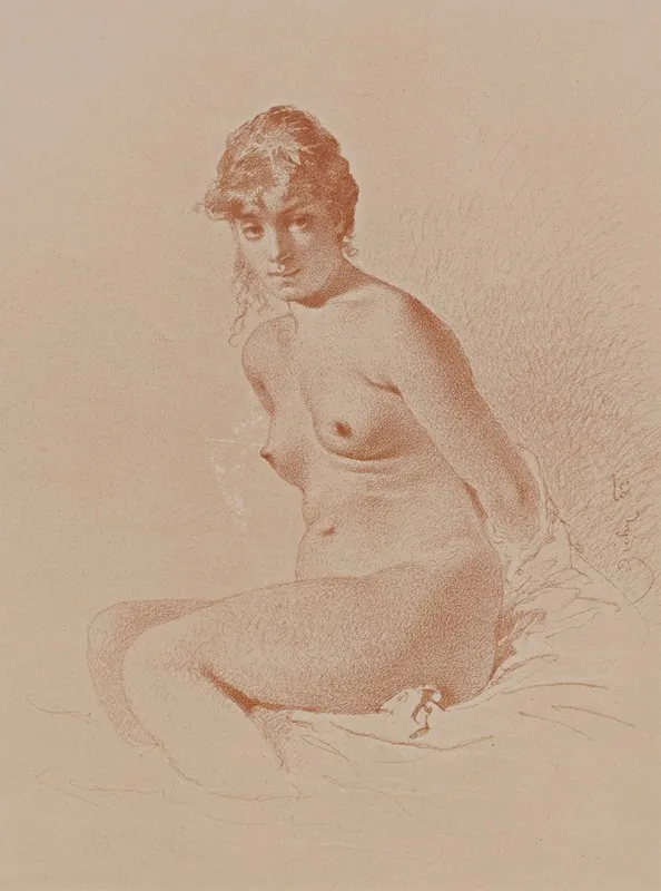 Nude Print 2 by Mihály Zichy - High-Resolution Digital Print