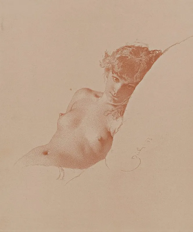Nude Print 3 by Mihály Zichy - High-Resolution Digital Print