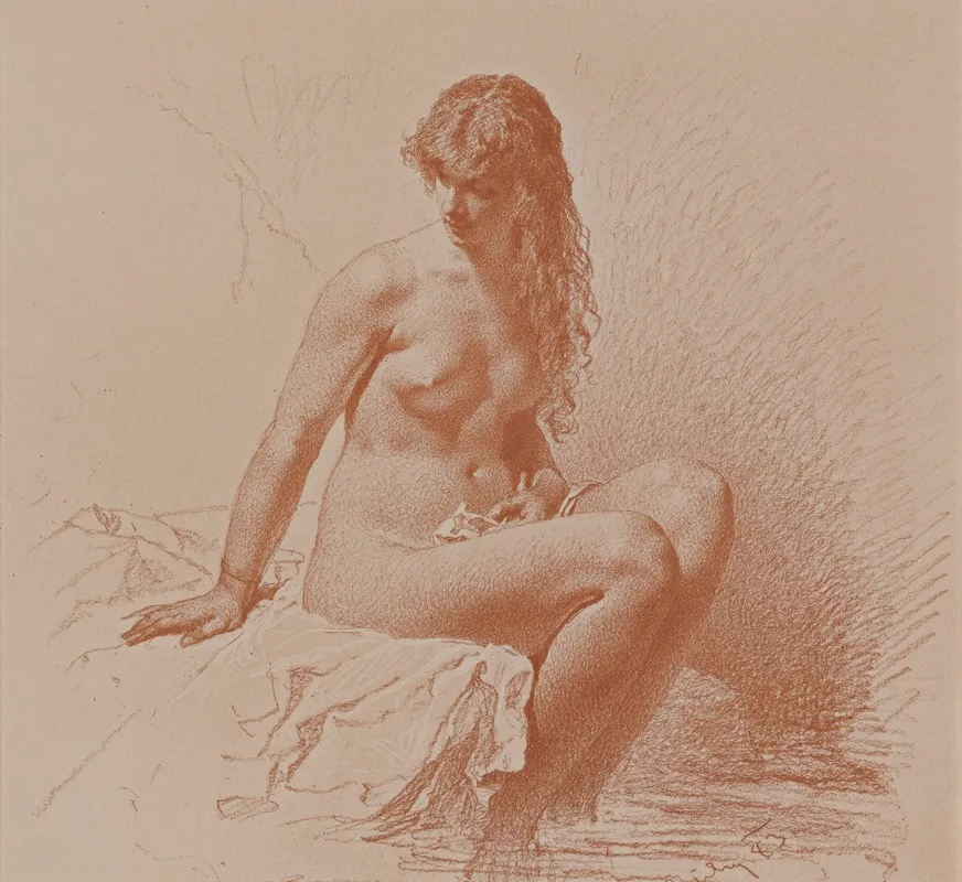 Nude Print 6 by Mihály Zichy - High-Resolution Digital Print