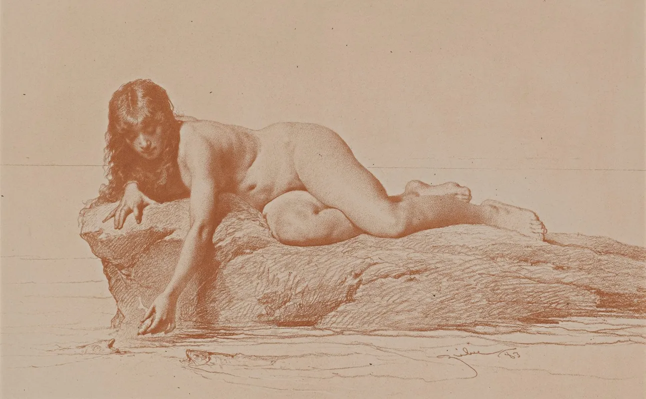 Nude Print 7 by Mihály Zichy - High-Resolution Digital Print