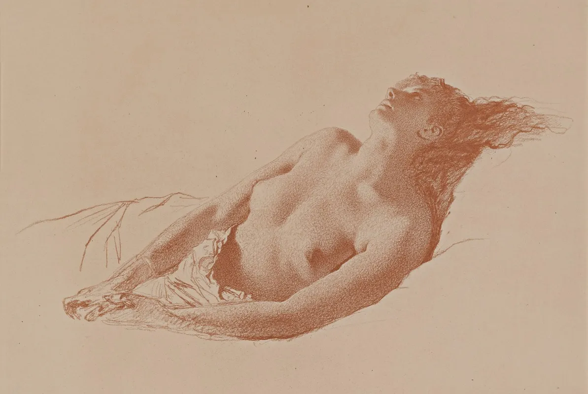 Nude Print 8 by Mihály Zichy - High-Resolution Digital Print