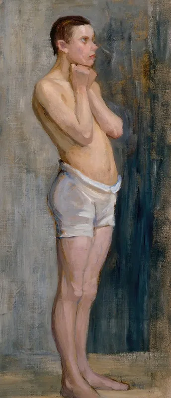 Nude Study Standing Boy