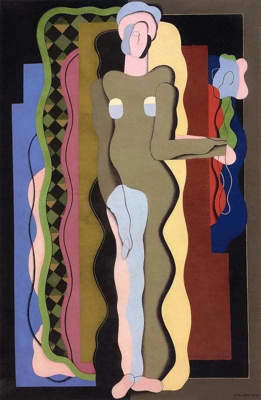 Nude With A Flower Wall Art by Georges Valmier - High-Resolution Digital Print