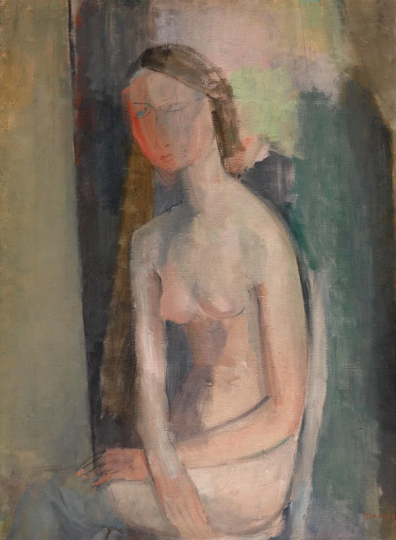 Nude With Arms Crossed 2 Wall Art by Hippolyte Daeye - High-Resolution Digital Print
