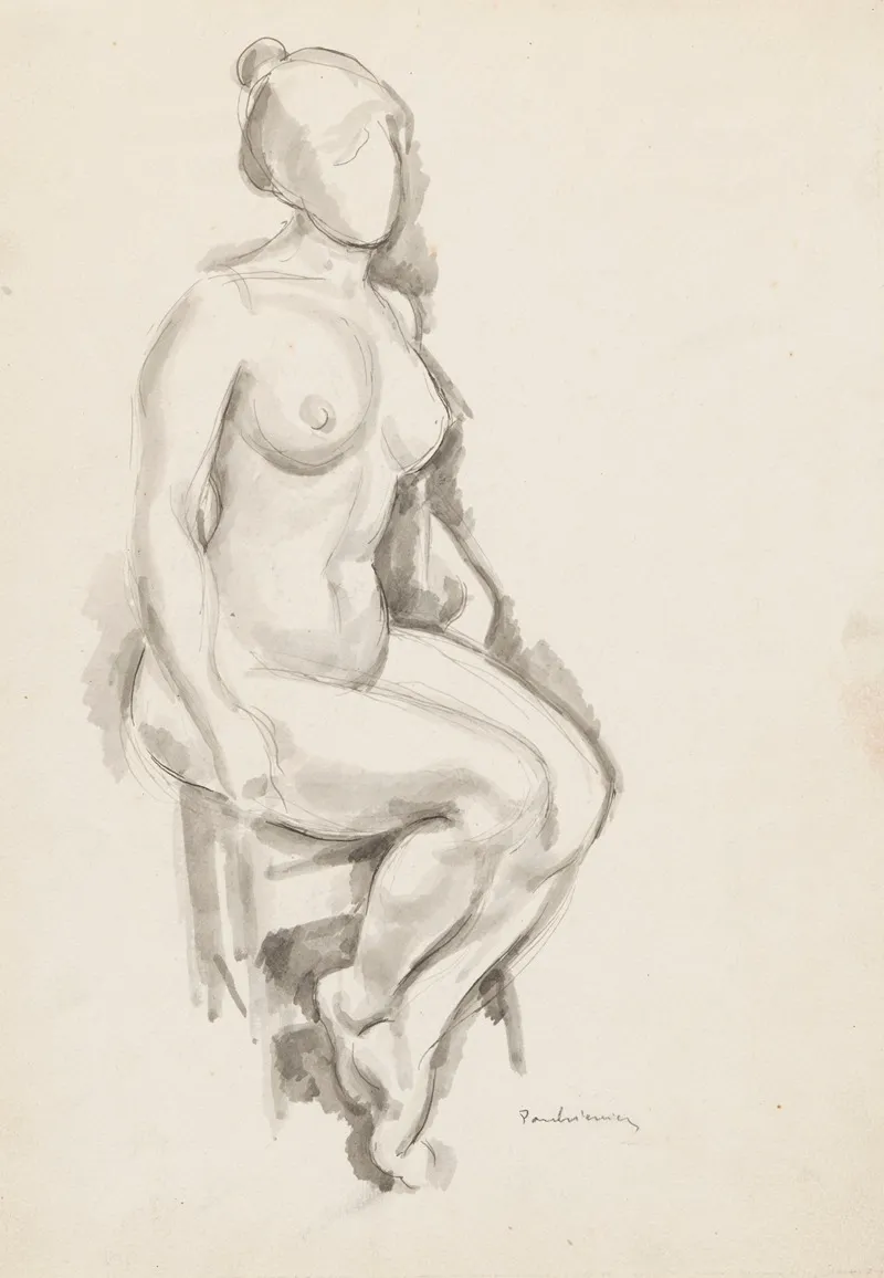 Nude Woman Sitting