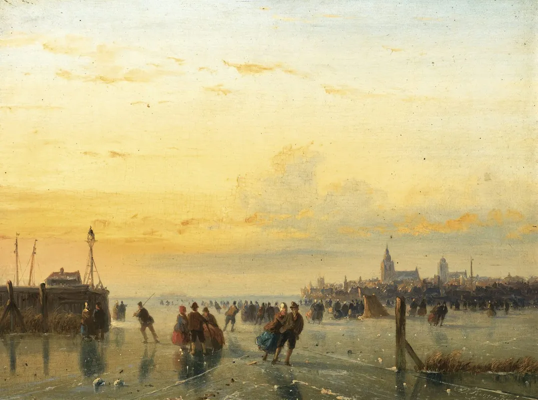 Numerous Skaters Near A Town