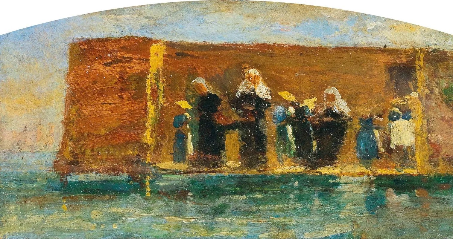Nuns Bathing Wall Art by Vincenzo Cabianca - High-Resolution Digital Print