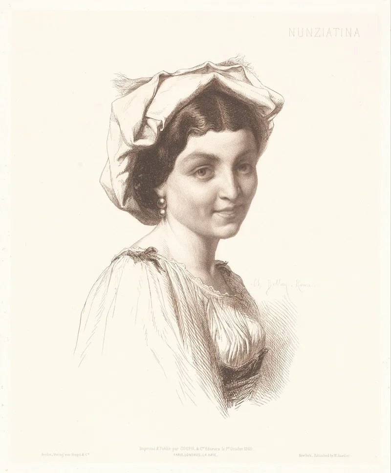 Nunziatina Wall Art by Charles Alphonse Paul Bellay - High-Resolution Digital Print