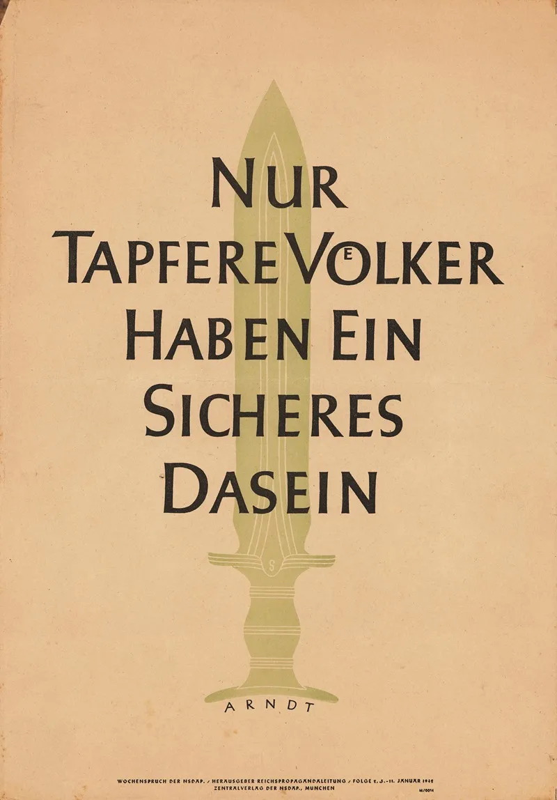 Nur Tapfere Volker Haben Ein Sicheres Dasein Only Courageous Peoples Have A Secure Existence