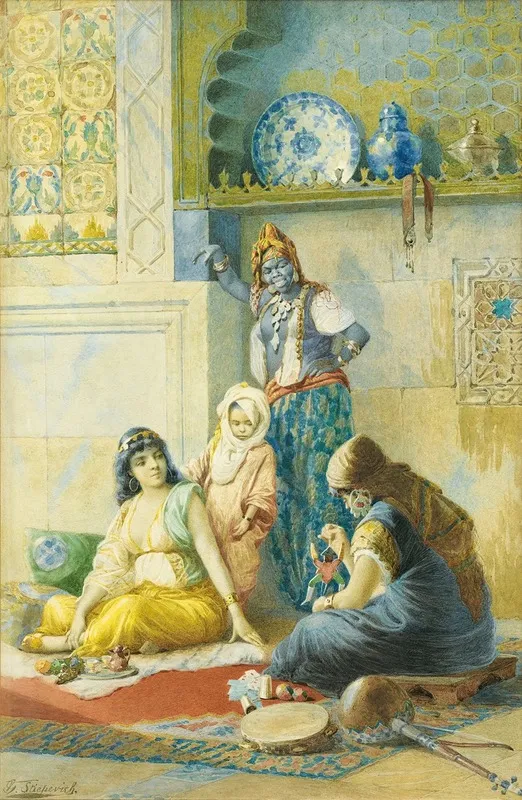 Nursery In The Harem Wall Art by Vincent Stiepevich - High-Resolution Digital Print
