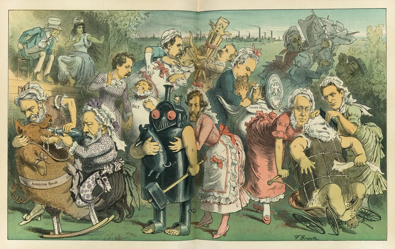 Nursing Our Infant Industries Wall Art by Friedrich Graetz - High-Resolution Digital Print