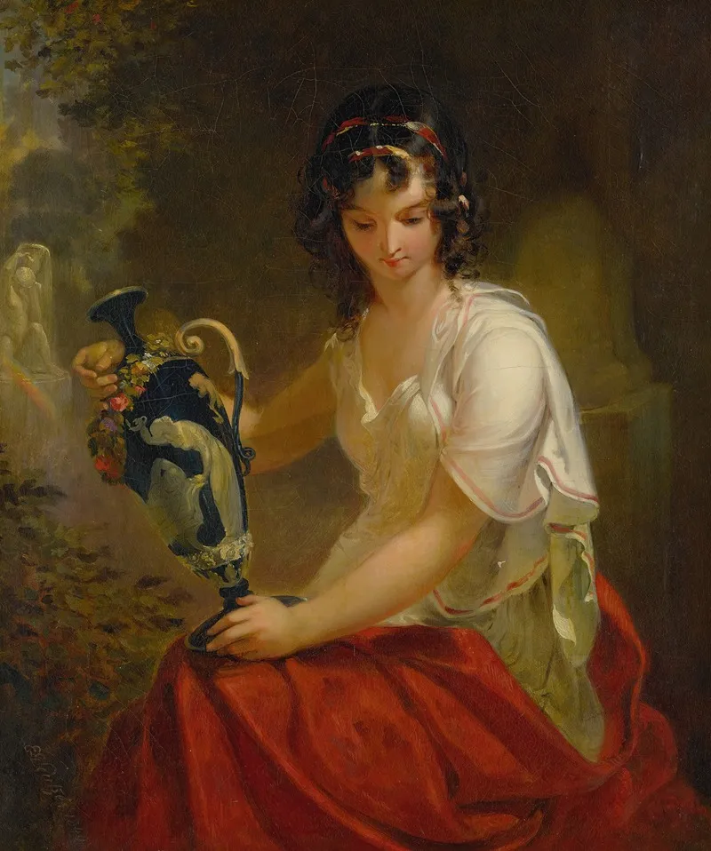 Nydia The Blind Girl Of Pompeii Wall Art by Emanuel Gottlieb Leutze - High-Resolution Digital Print