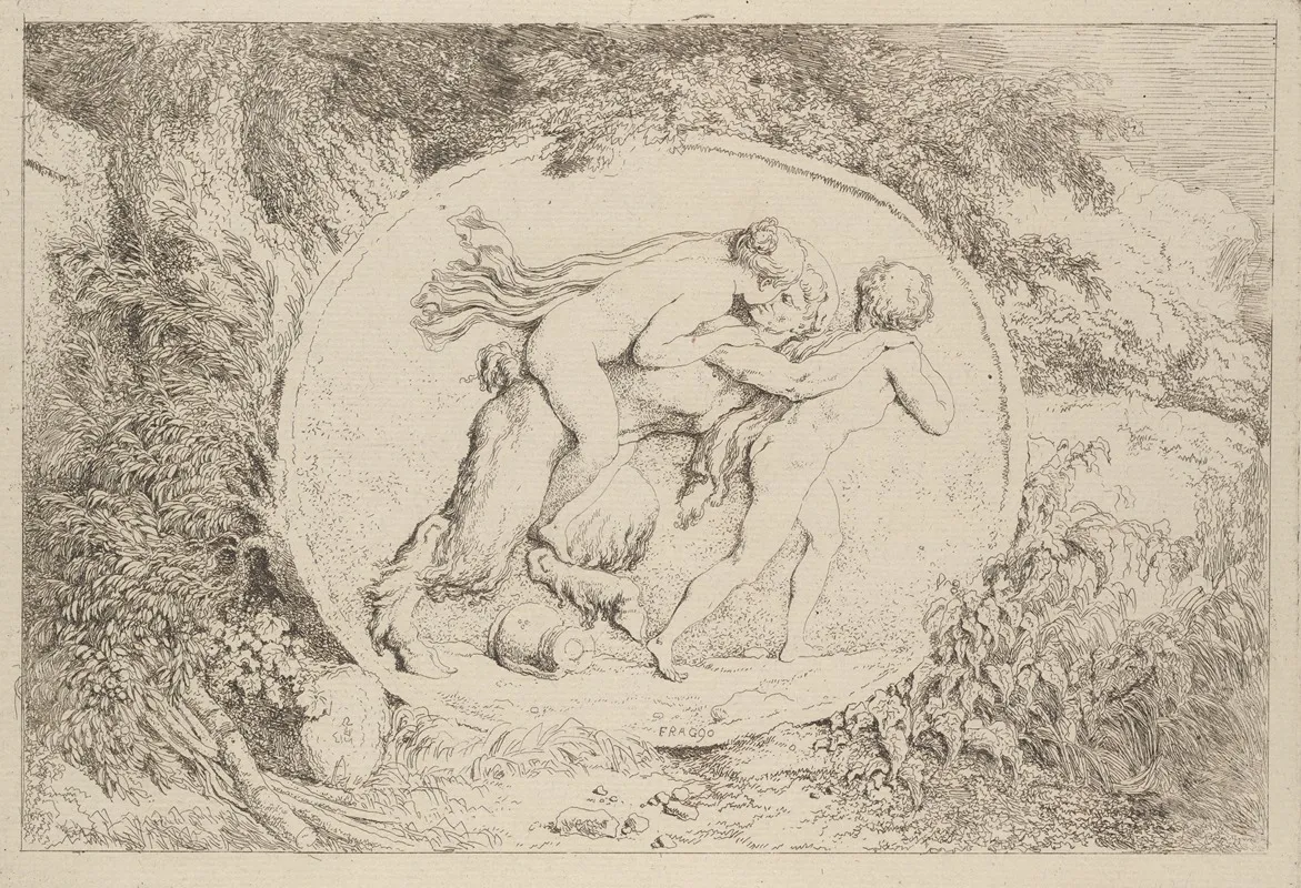 Nymph Astride A Satyr