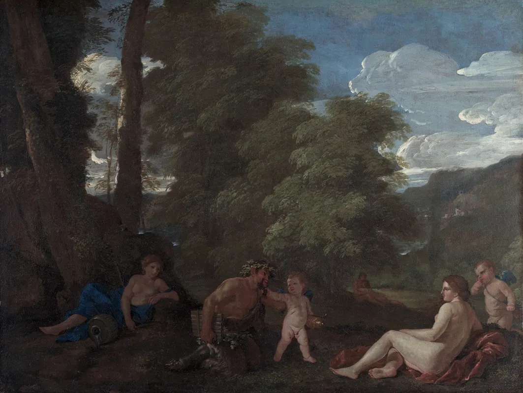 Nymphs And A Satyr Amor Vincit Omnia