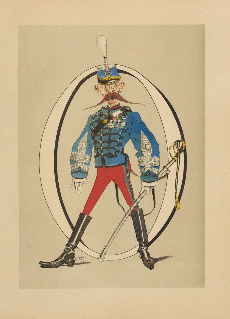 O Officier Superieur Colonel De Chasseurs A Cheval Wall Art by Henri de Sta - High-Resolution Digital Print