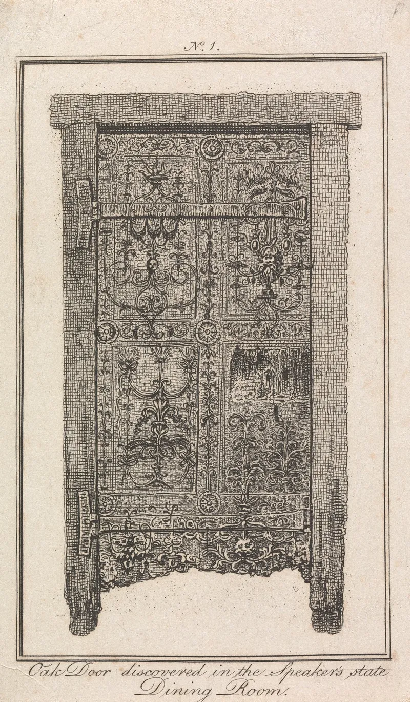 Oak Door Discovered In The Speakers State Dining Room