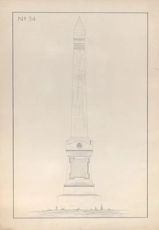 Obelisk Grave Monument No 84 Wall Art by Alexander Maxwell - High-Resolution Digital Print