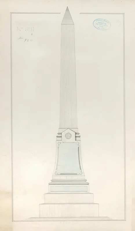 Obelisk Grave Monument No 901 Wall Art by Alexander Maxwell - High-Resolution Digital Print