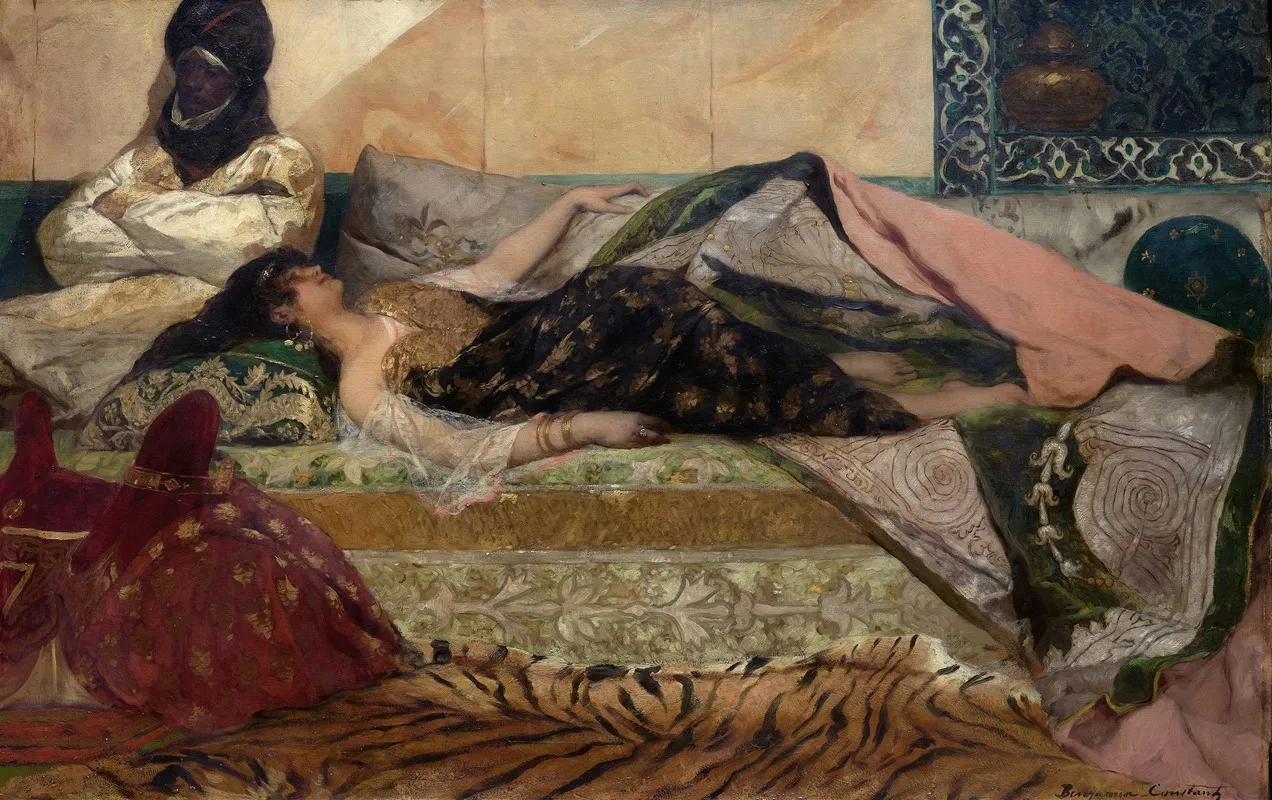 Odalisque 3 Wall Art by Jean-Joseph-Benjamin Constant - High-Resolution Digital Print