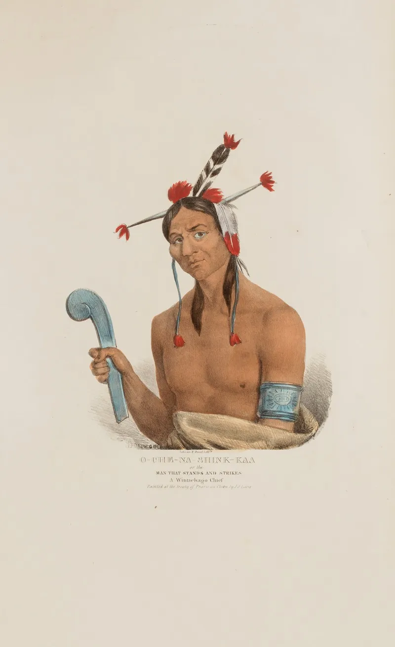 O‑che Na Shink Kad Or The Man That Stands And Strikes A Winnebago Chief