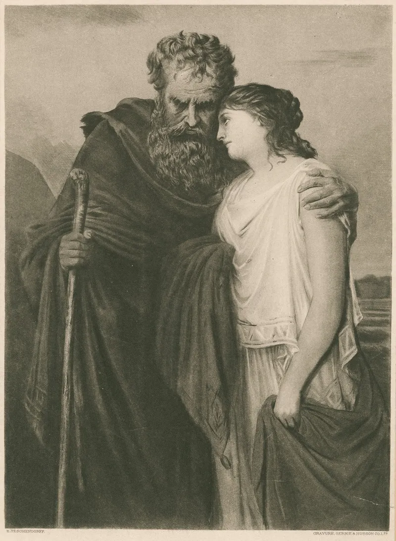 Oedipus And Antigone 4 Wall Art by Emil Teschendorff - High-Resolution Digital Print