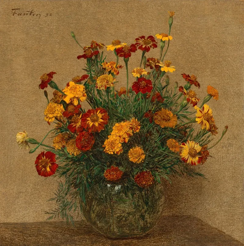 Oeillets Dinde Wall Art by Henri Fantin-Latour - High-Resolution Digital Print