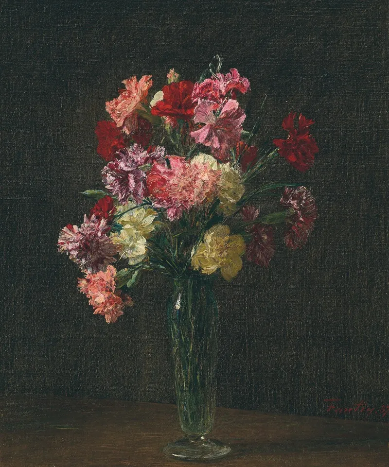 Oeillets Wall Art by Henri Fantin-Latour - High-Resolution Digital Print