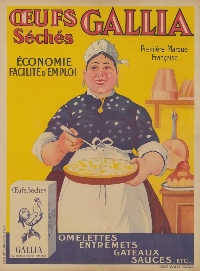 Oeufs Seches Gallia Premiere Marque Francaise Wall Art by Publicité Wall - High-Resolution Digital Print