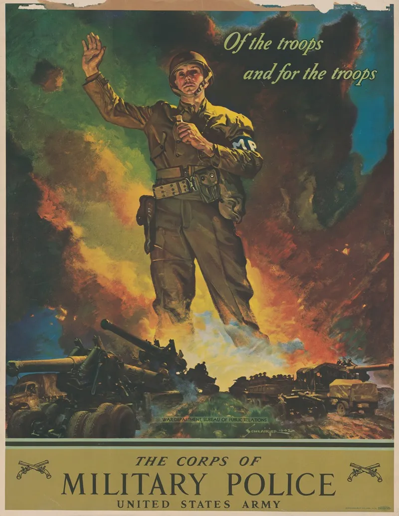 Of The Troops And For The Troops The Corps Of Military Police United States Army Wall Art by Jes Wilhelm Schlaikjer - High-Resolution Digital Print