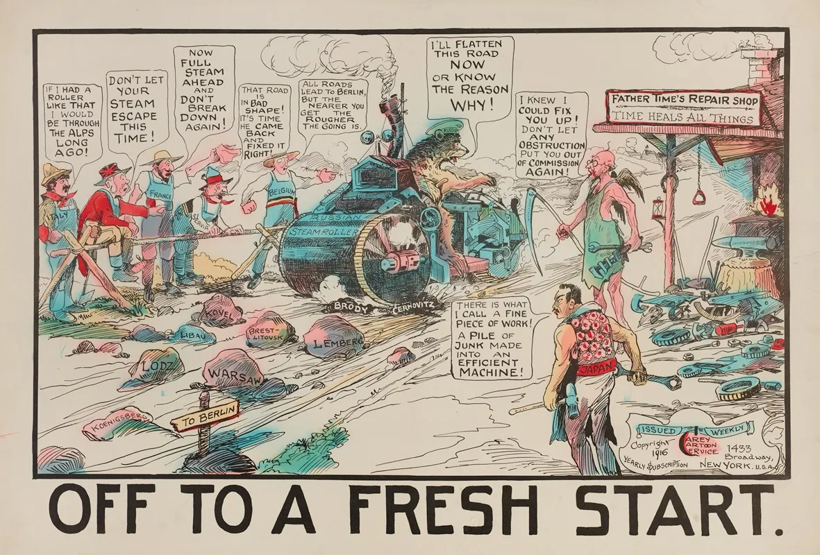 Off To A Fresh Start Wall Art by Carey Cartoon Service - High-Resolution Digital Print