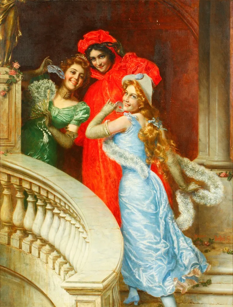 Off To The Masquerade Wall Art by Gaetano Bellei - High-Resolution Digital Print