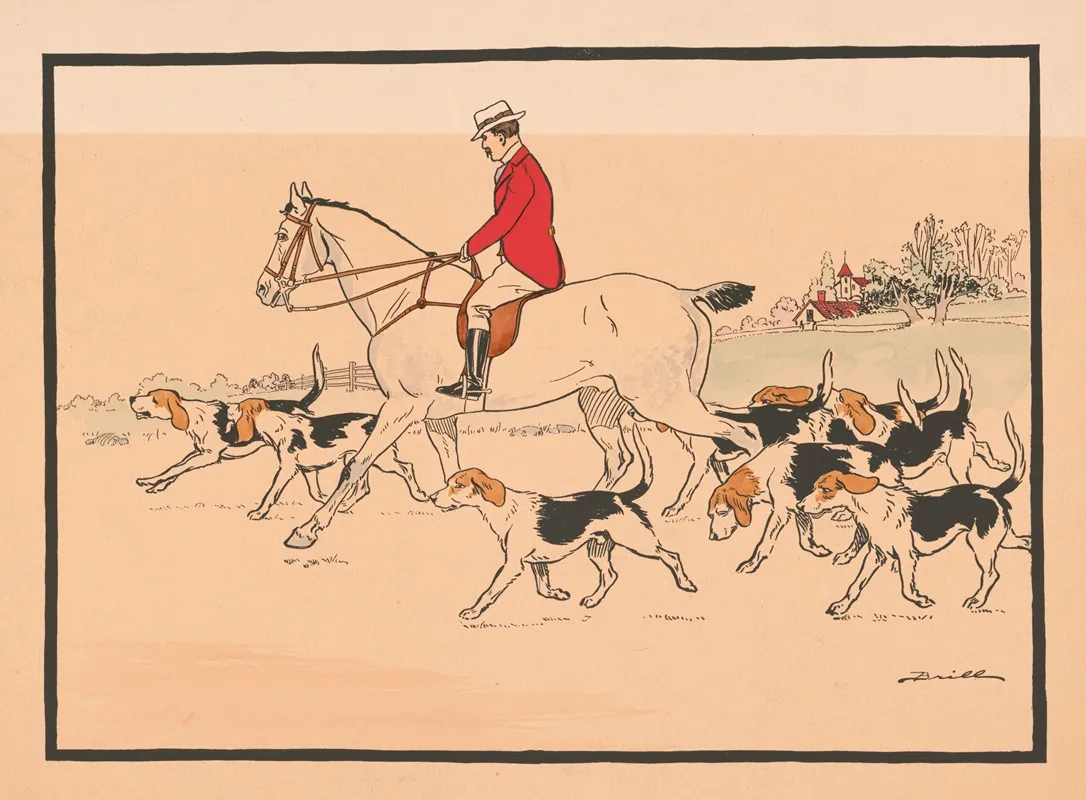 Off To The Meet Wall Art by George R. Brill - High-Resolution Digital Print