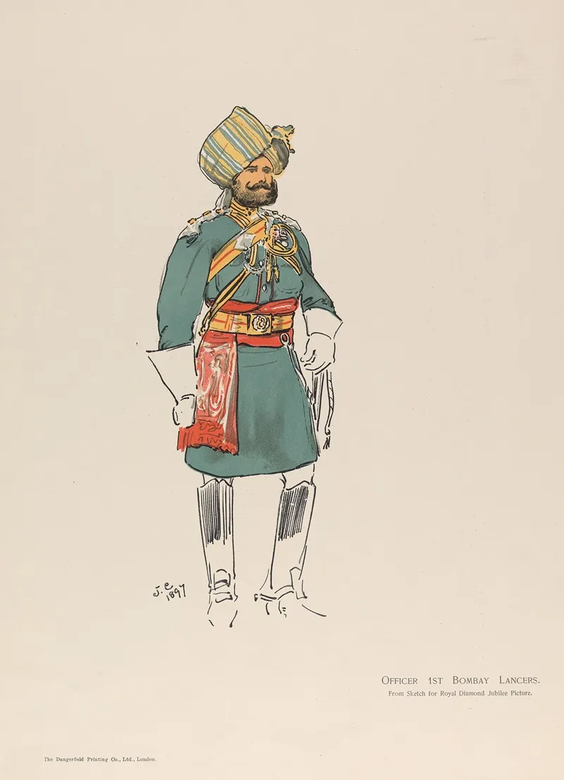 Officer 1st Bombay Lancers Wall Art by John Charlton - High-Resolution Digital Print