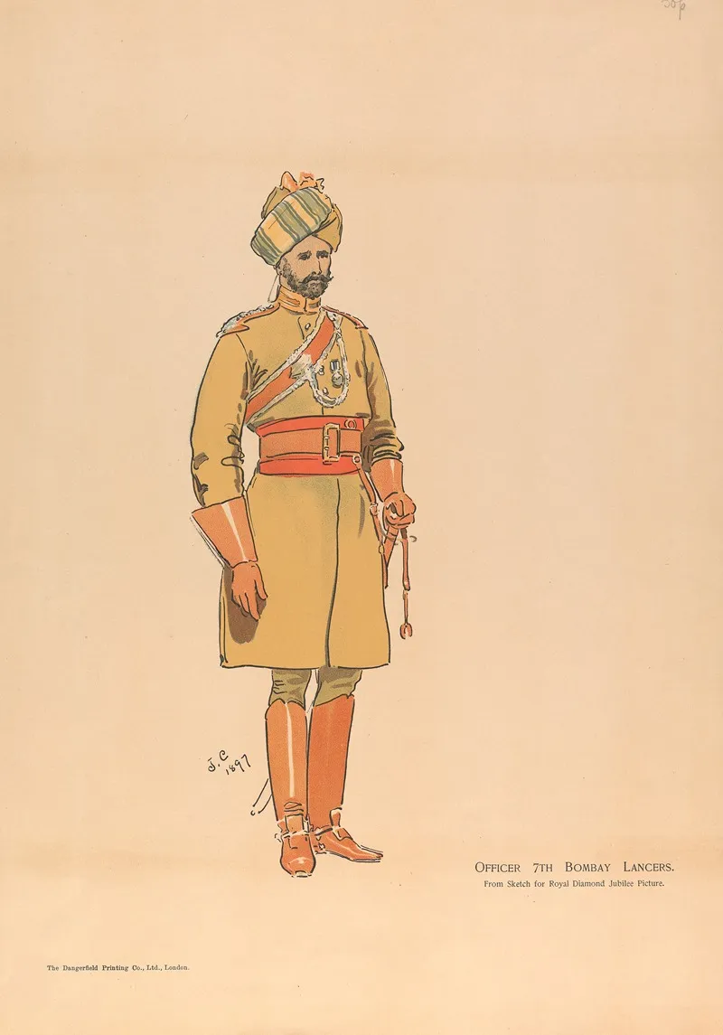 Officer 7th Bombay Lancers Wall Art by John Charlton - High-Resolution Digital Print