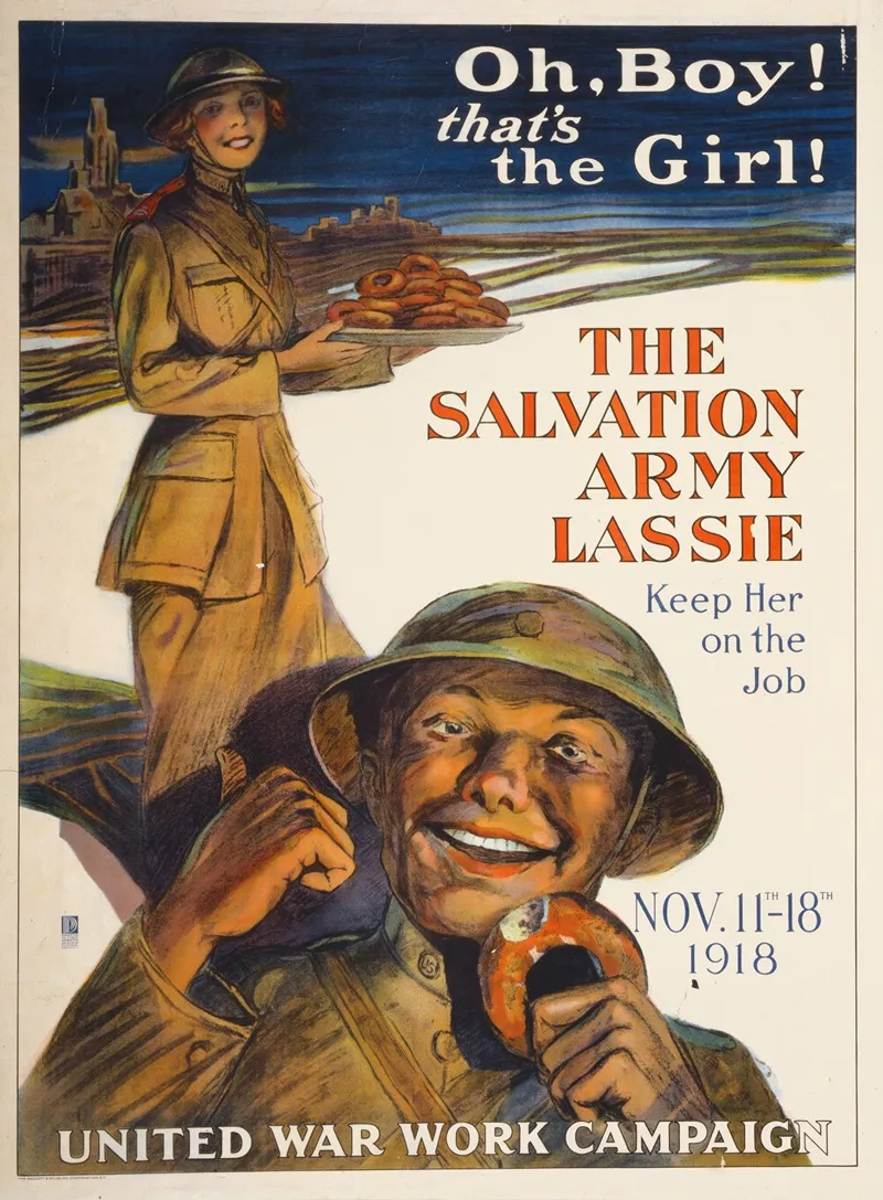 Oh Boy Thats The Girl The Salvation Army Lassie Keep Her On The Job Wall Art by George Mather Richards - High-Resolution Digital Print