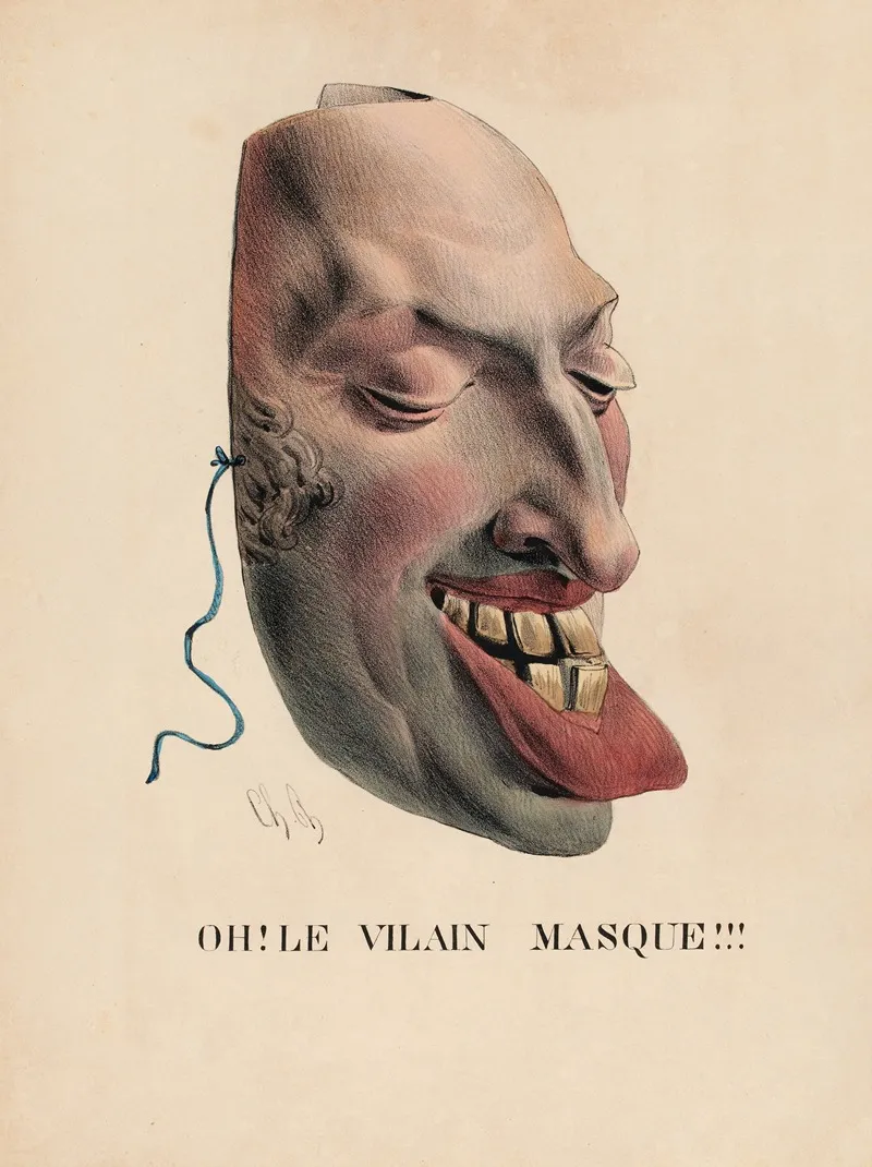 Oh Le Vilain Masque 2 Wall Art by Charles Philipon - High-Resolution Digital Print