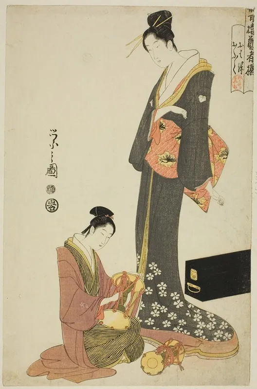 Ohana And Ofuku From The Series A Selection Of Entertainers From The Pleasure Quarters Seiro Geisha Sen
