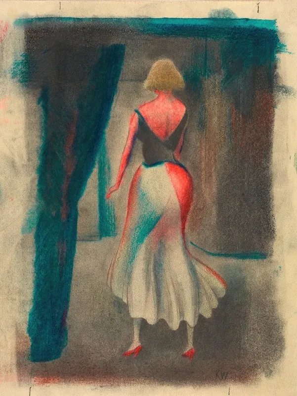 Ohne Titel Frauenfigur Ruckenansicht