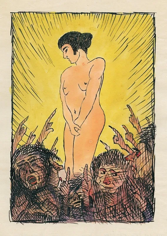 Ohne Titel Nackte Frauenfigur