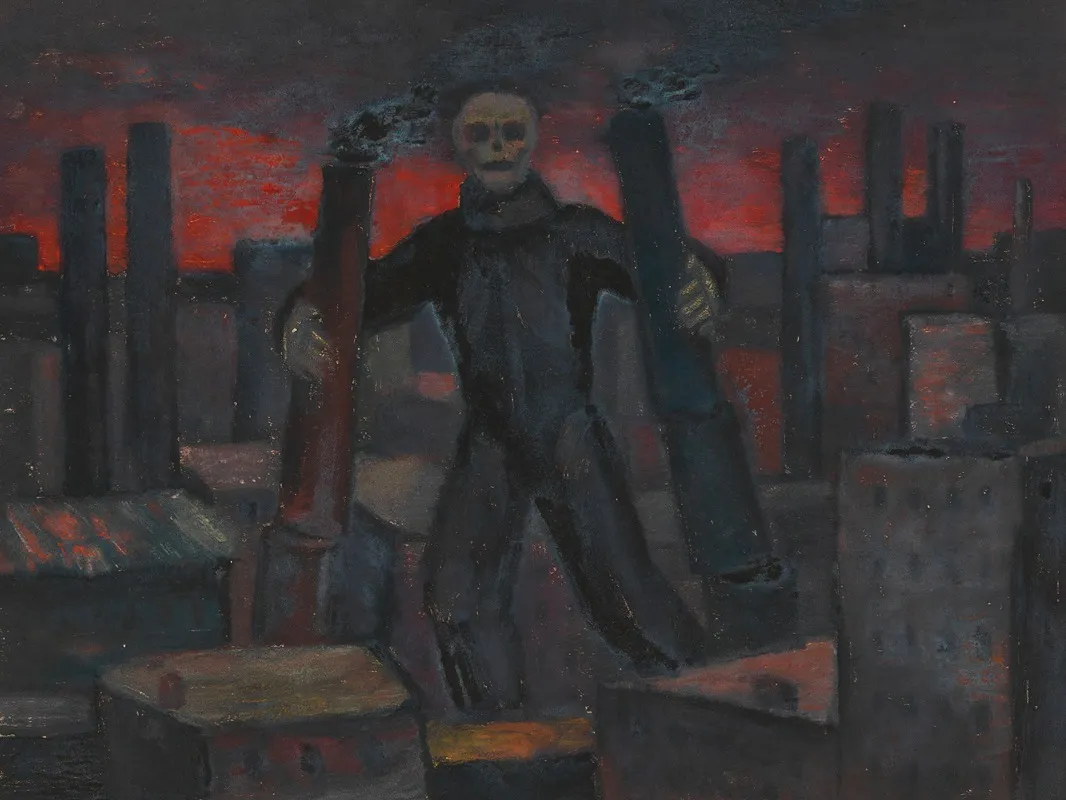 Ohne Titel Tod Mit Rauchenden Schloten