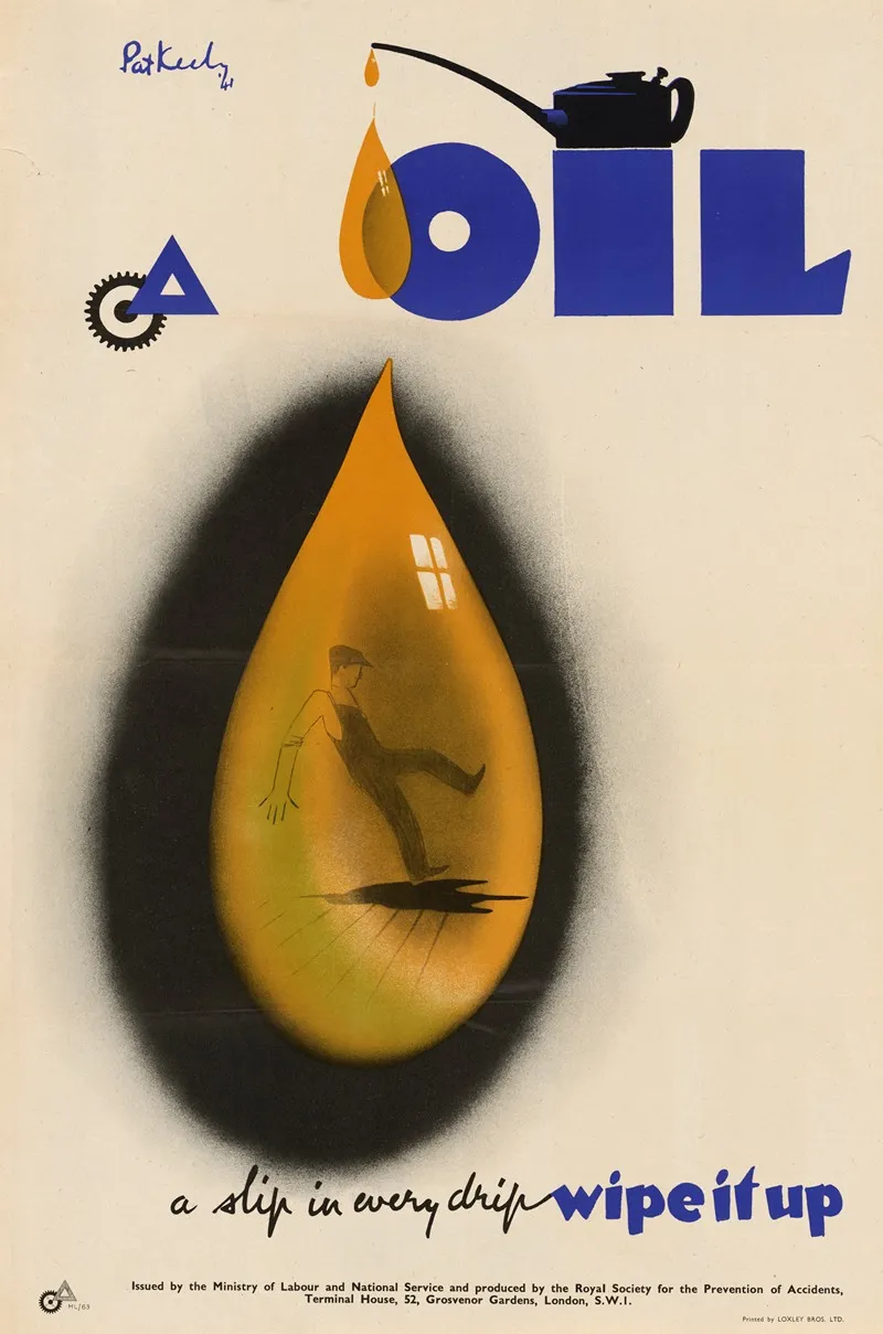 Oil A Slip In Every Drip Wipe It Up Wall Art by Pat Keely - High-Resolution Digital Print